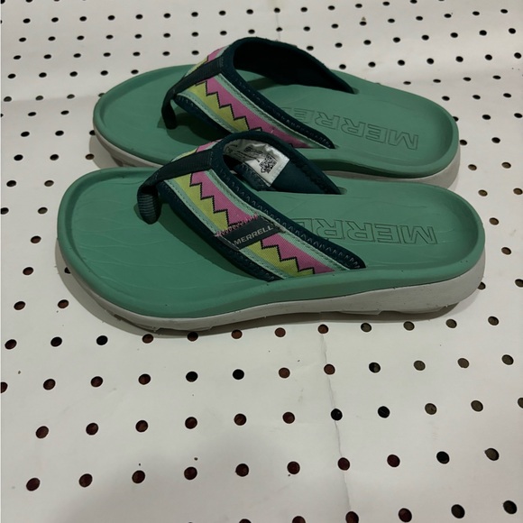 Merrell Hut Ultra Flip Flops For Women Seamoss Size 7 - Picture 2 of 6